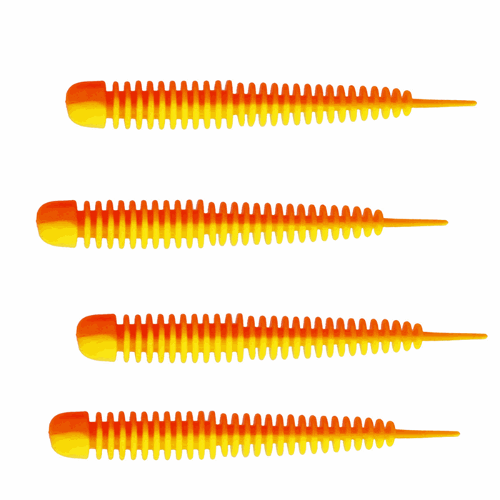 Kinetic WRIGGLY worm garlic 7,5 cm/2,1 gr - Yellow/Orange