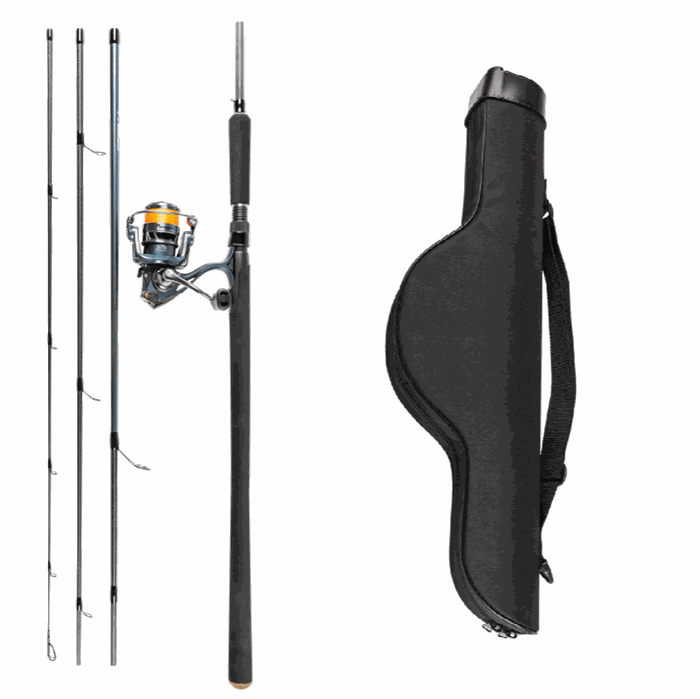 IFISH Helags Combo Travel spinnesæt 8 fod 5/25 gr med påspolet fletline
